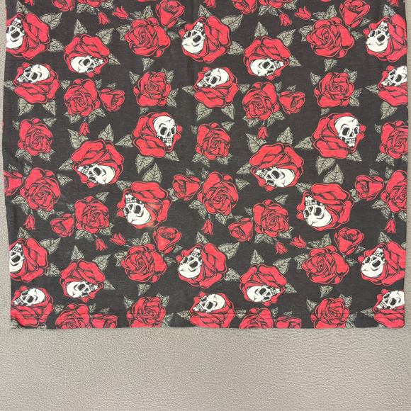WXYZ MFG. CO Black Graphic Red Rose Skull Pocket T-Shirt Men's Medium WKS02C123 - Picture 6 of 9